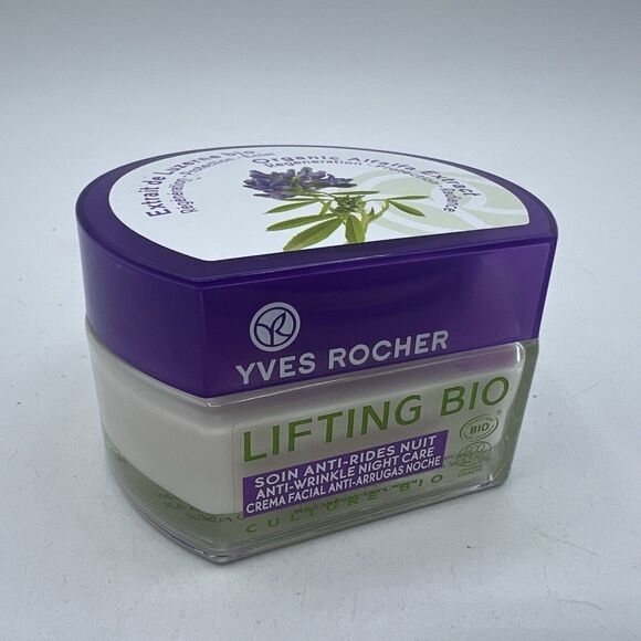 Yves Rocher Lifting Bio Anti Wrinkle Night Care Organic Botanical France 1.7 oz - Picture 1 of 5